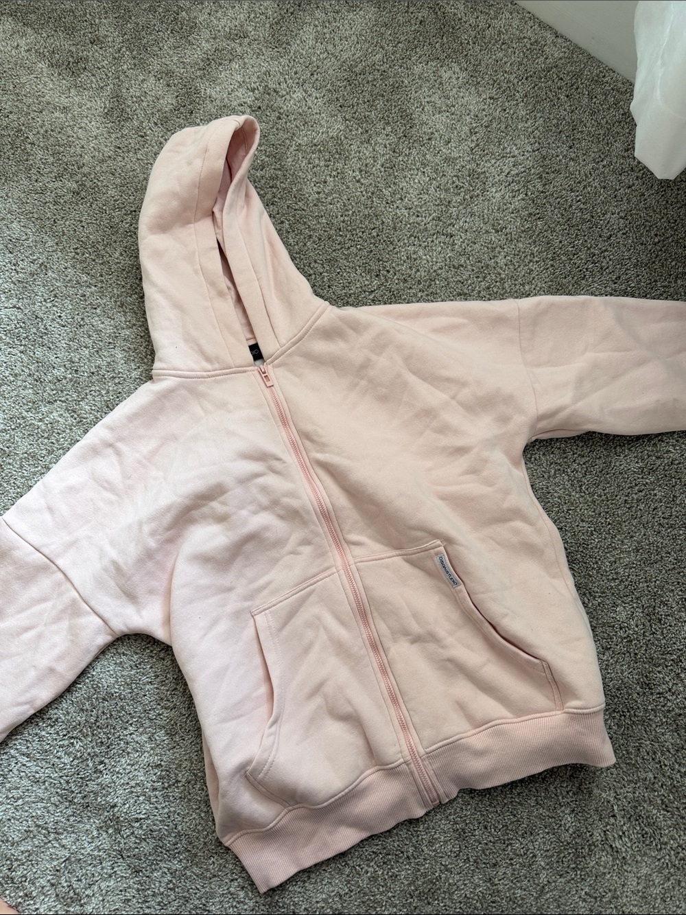 PrettyLittleThing Kids Pastel Pink Zip-Up Hoodie